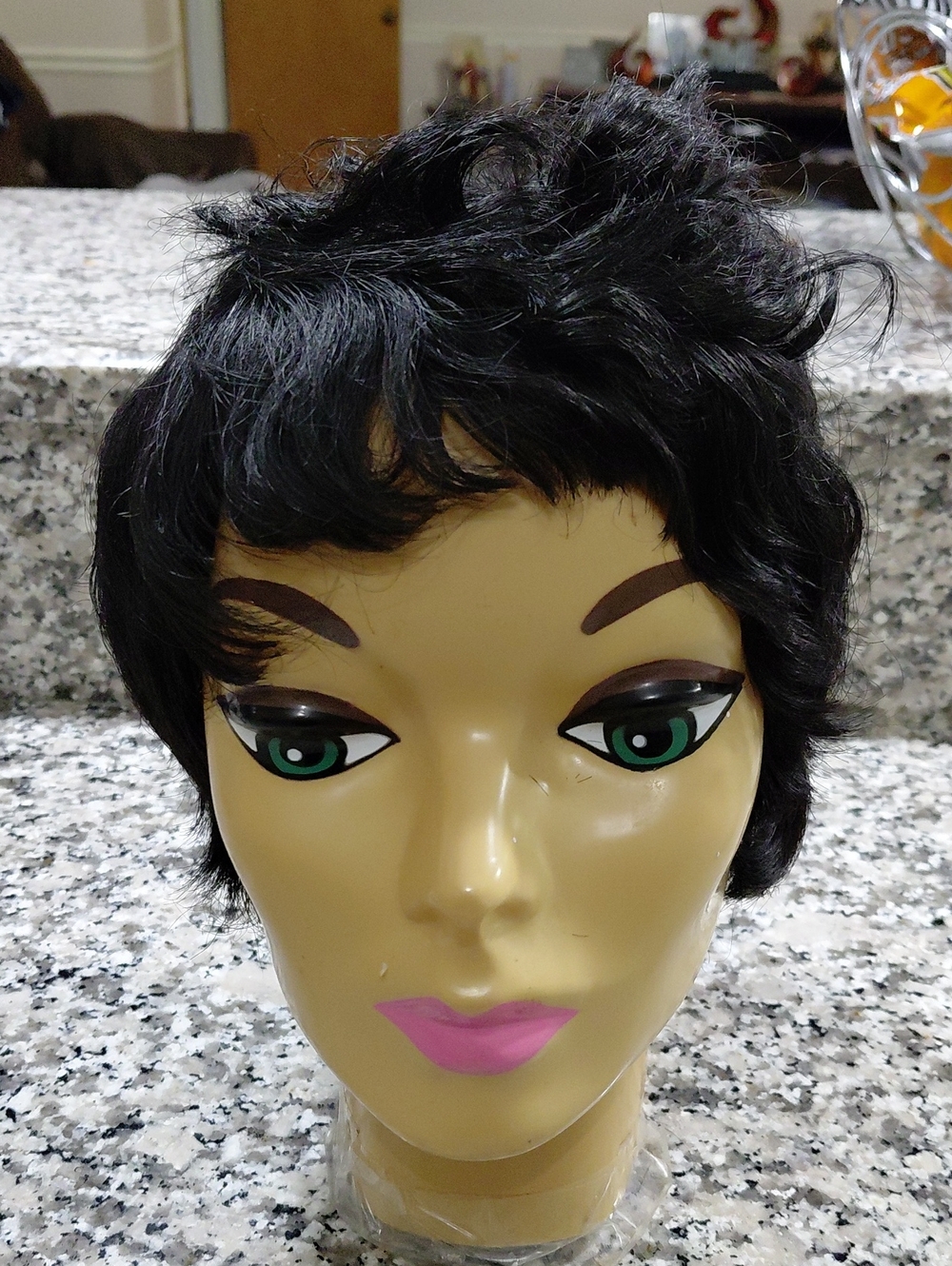 Black Short Pixie Wig for Women - Sleek Style Human Blend